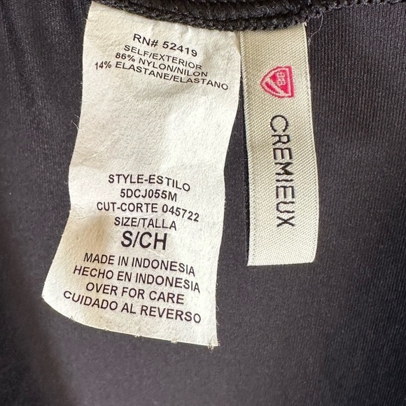 Cremieux Black V-neck 3/4 Sleeve Tunic Blouse with Embroidered Detail Sz S - Picture 5 of 9